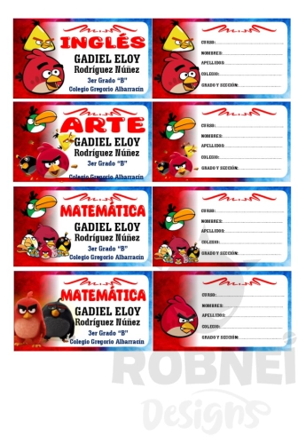 Angry Birds Etiqueta